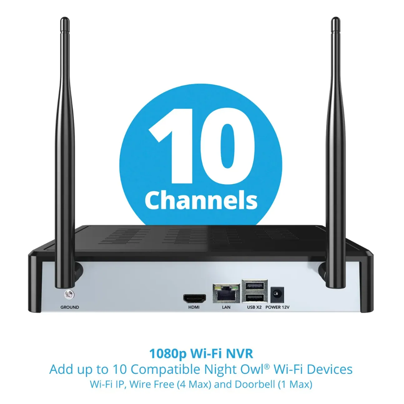 10 Channel 1080p Wi-Fi NVR with 1TB Hard Drive and 3 Wire Free Battery 1080p Spotlight Cameras with 2-Way Audio - Image 6