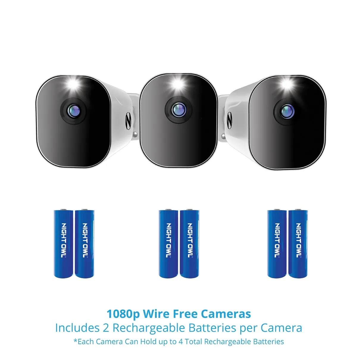 10 Channel 4K Bluetooth Wi-Fi NVR with 1TB Hard Drive and 3 Wire Free (Battery) 1080p Spotlight Cameras with 2-Way Audio and Audio Alerts and Sirens - Image 13