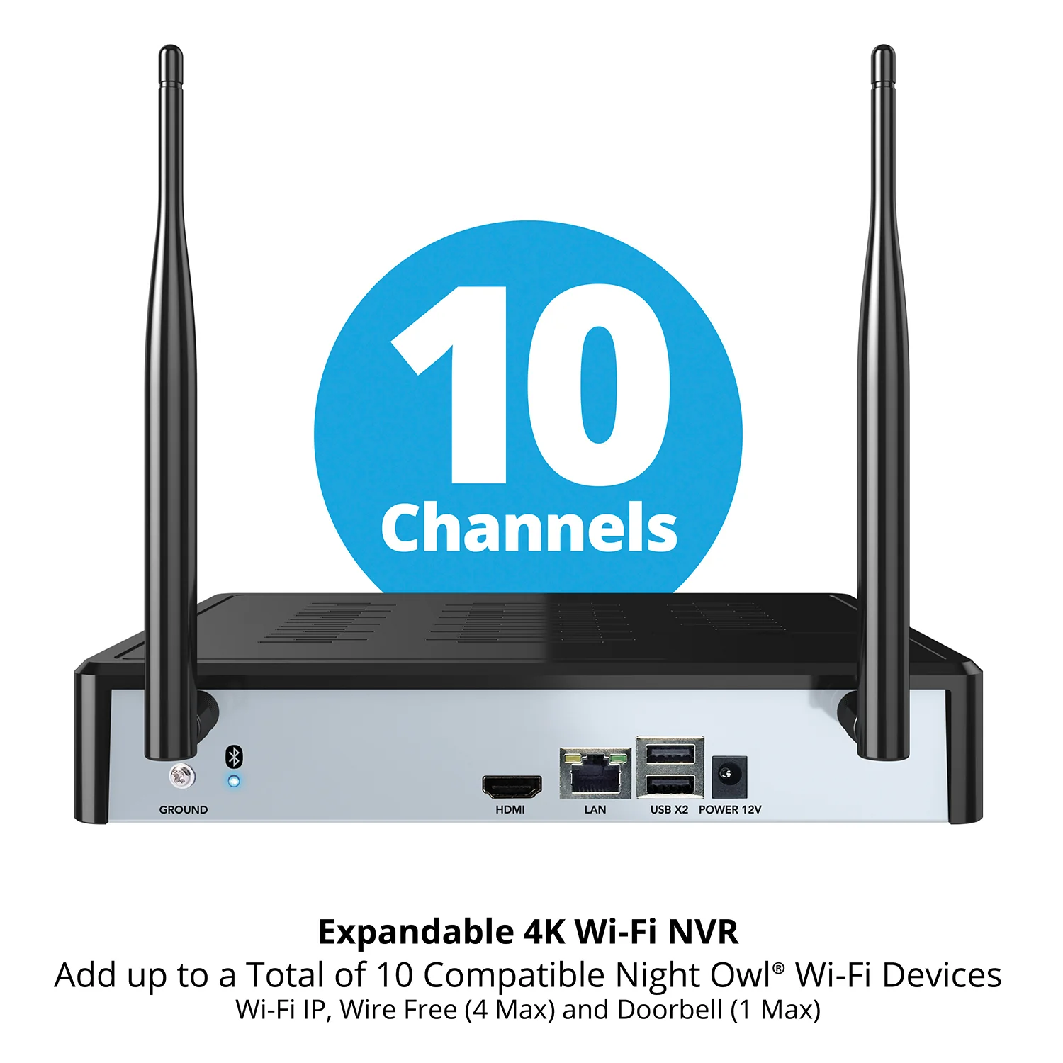 10 Channel 4K Wi-Fi NVR Security System with 1TB Hard Drive and 8 Wi-Fi IP 2K Deterrence Cameras with 2-Way Audio - Image 7