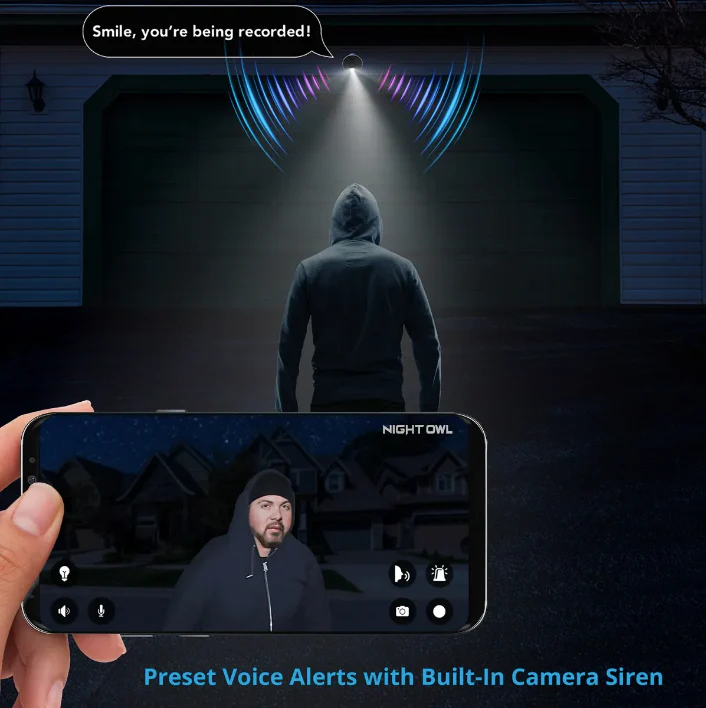 12 Channel 4K Bluetooth DVR with 2TB Hard Drive and 8 Wired BNC and 2 Wired IP 4K Spotlight Cameras with Audio Alerts and Sirens - Image 9