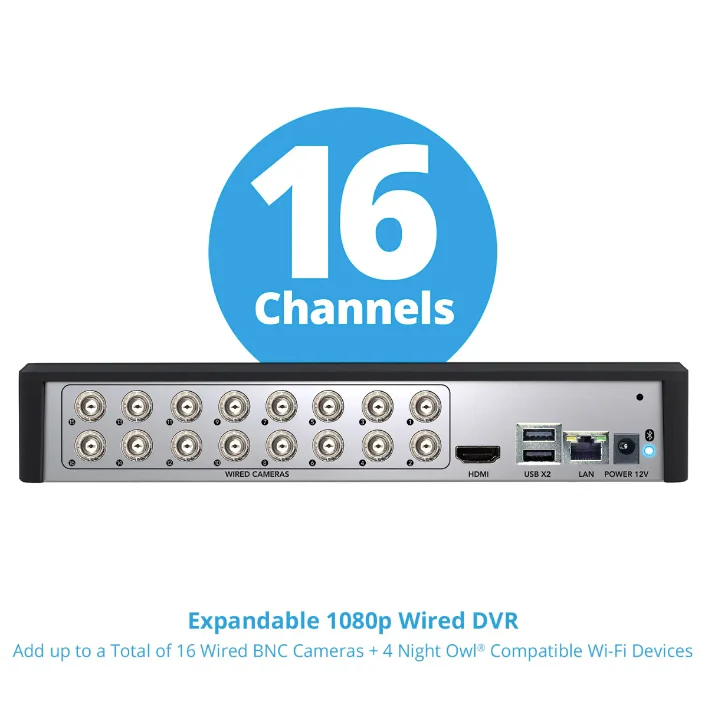 16 Channel 1080p Bluetooth DVR with 1TB Hard Drive - Add up to 20 Total Devices - Image 5