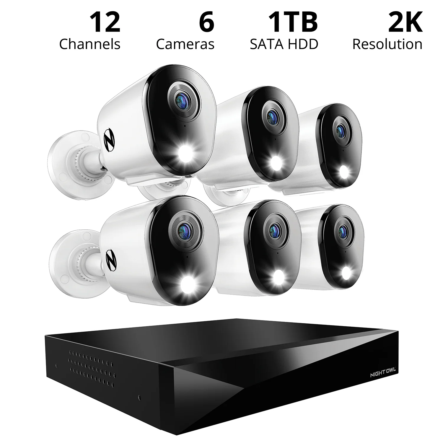 2-Way Audio 12 Channel DVR Security System with 1TB Hard Drive and 6 Wired 2K Deterrence Cameras - Image 12