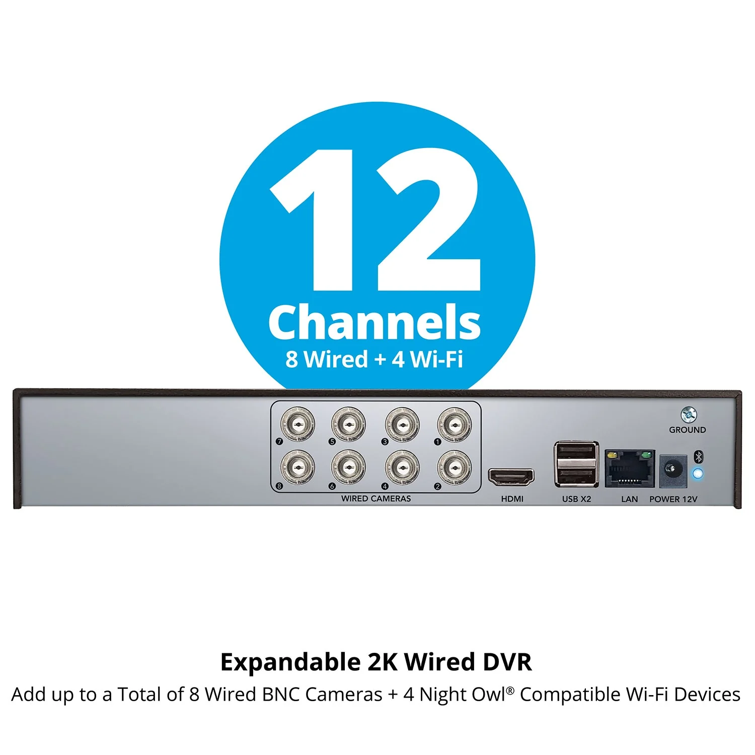 2-Way Audio 12 Channel DVR Security System with 1TB Hard Drive and 6 Wired 2K Deterrence Cameras - Image 8