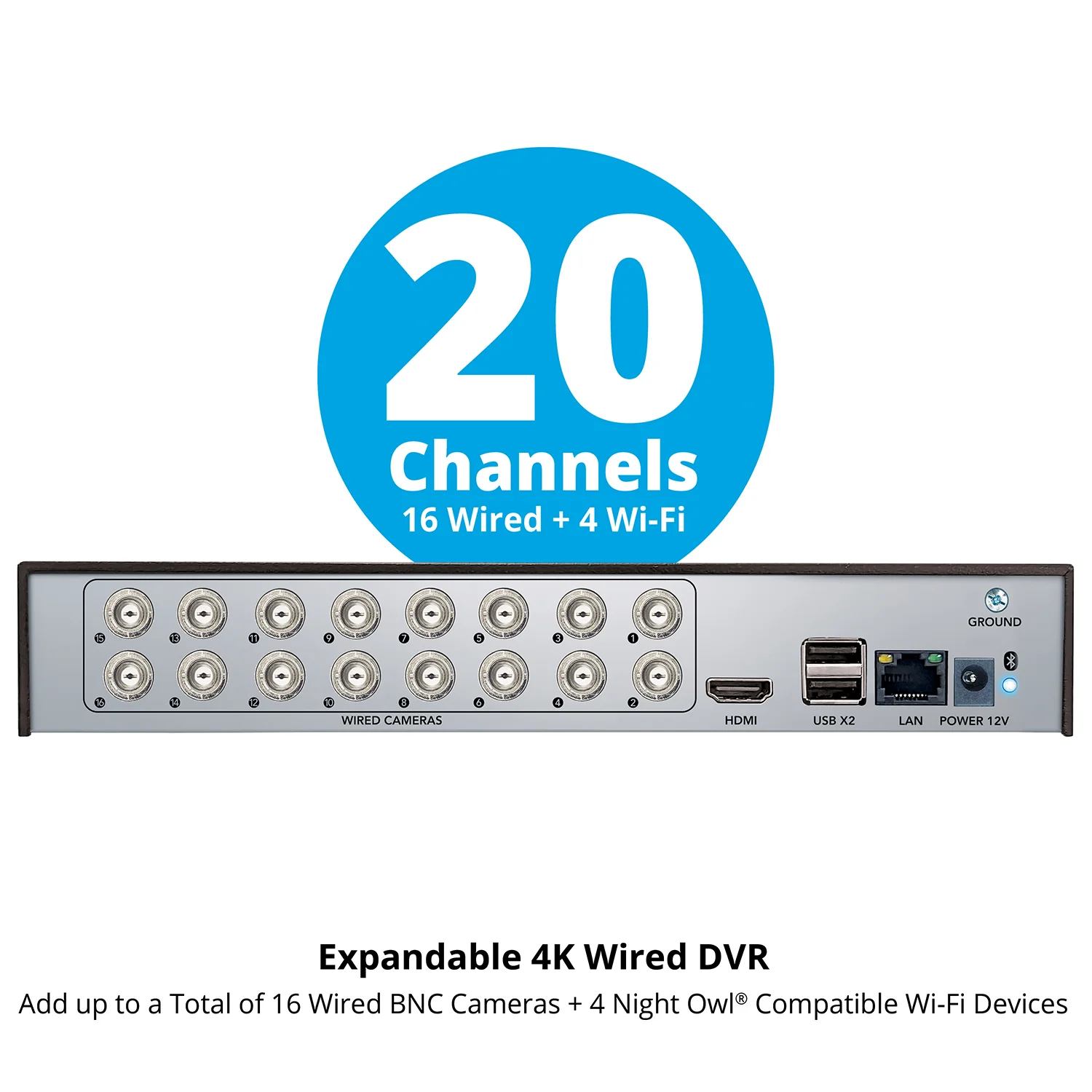 2-Way Audio 20 Channel DVR Security System with 2TB Hard Drive and 12 Wired 4K Deterrence Cameras - Image 8