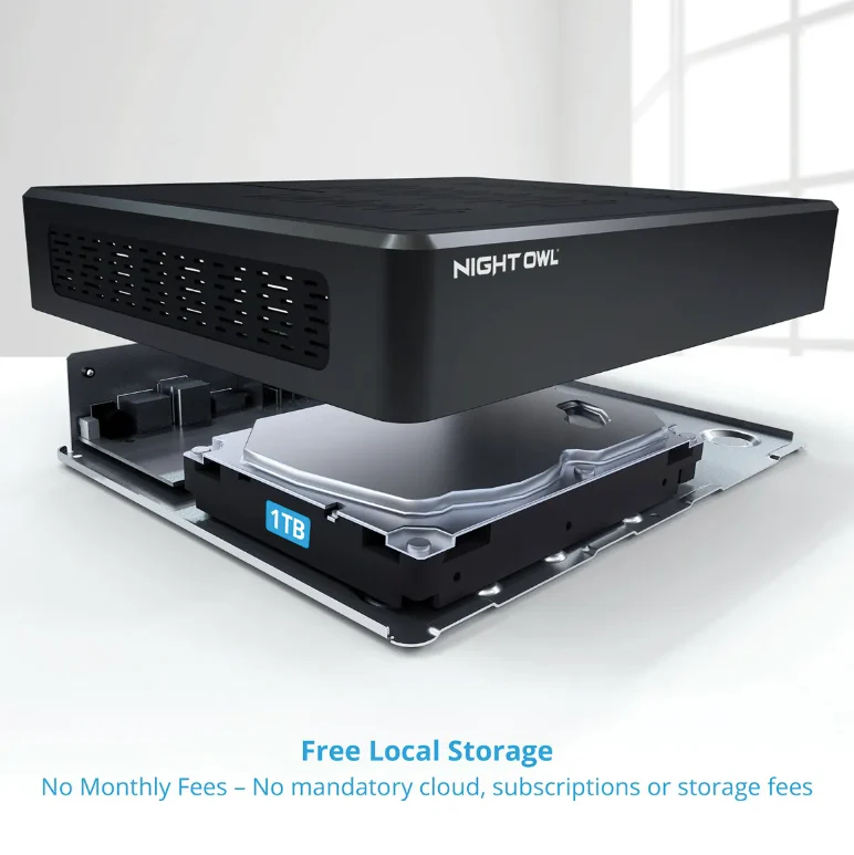 4 Channel 4K Bluetooth DVR with 1TB Hard Drive and 4 Wired 4K Spotlight Cameras - Image 9