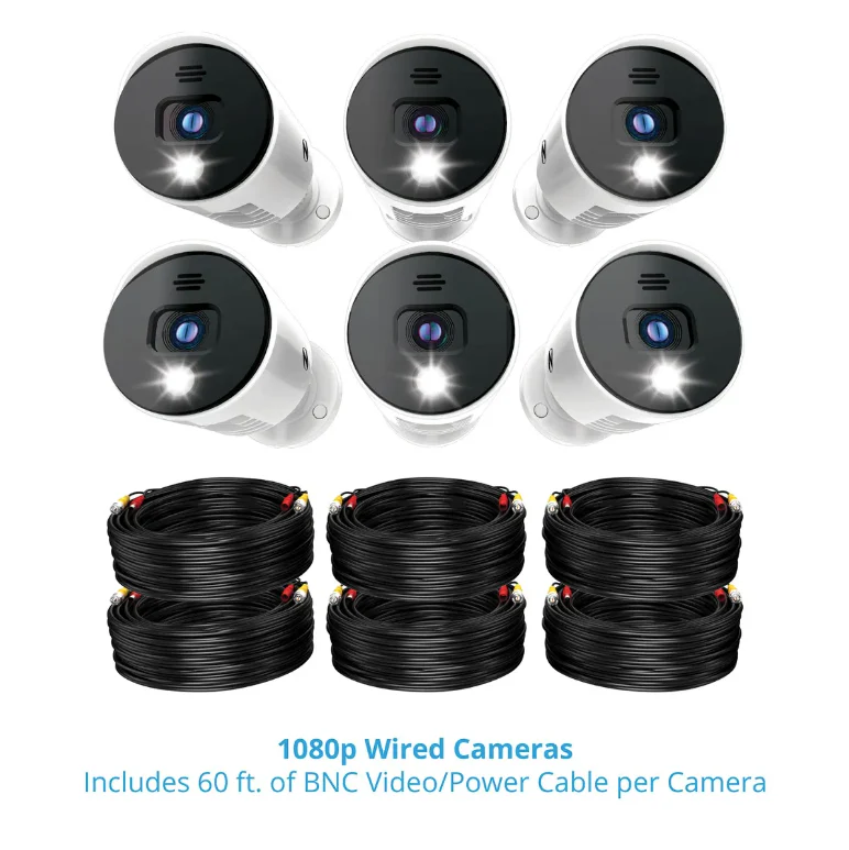 8 Channel 1080p Bluetooth DVR with 1TB Hard Drive and 6 Wired 1080p Spotlight Cameras with Audio Alerts and Sirens - Image 11