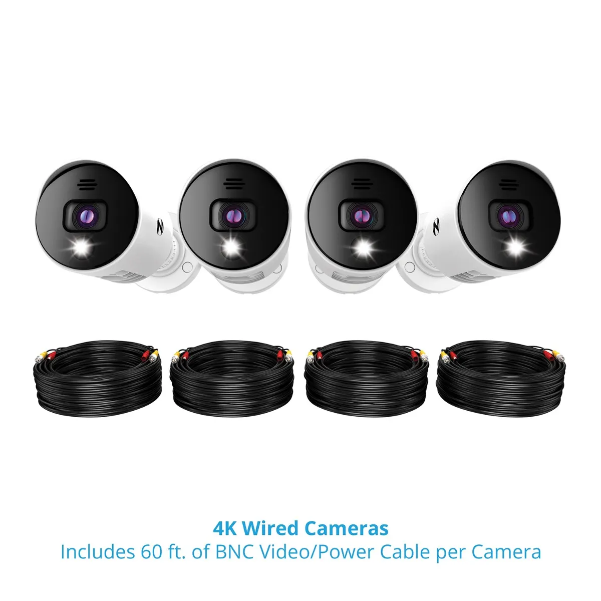 8 Channel 4K Bluetooth DVR with 1TB Hard Drive and 4 Wired 4K Spotlight Cameras with Audio Alerts and Sirens - Image 3