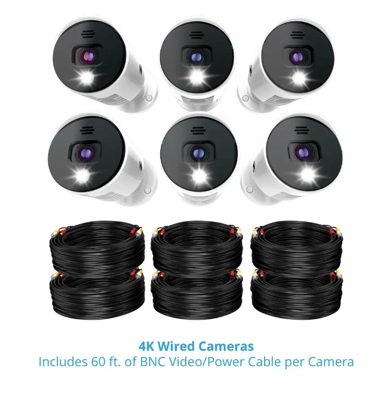 8 Channel 4K Bluetooth DVR with 2TB Hard Drive and 6 Wired 4K Spotlight Cameras with Audio Alerts and Sirens - Image 11