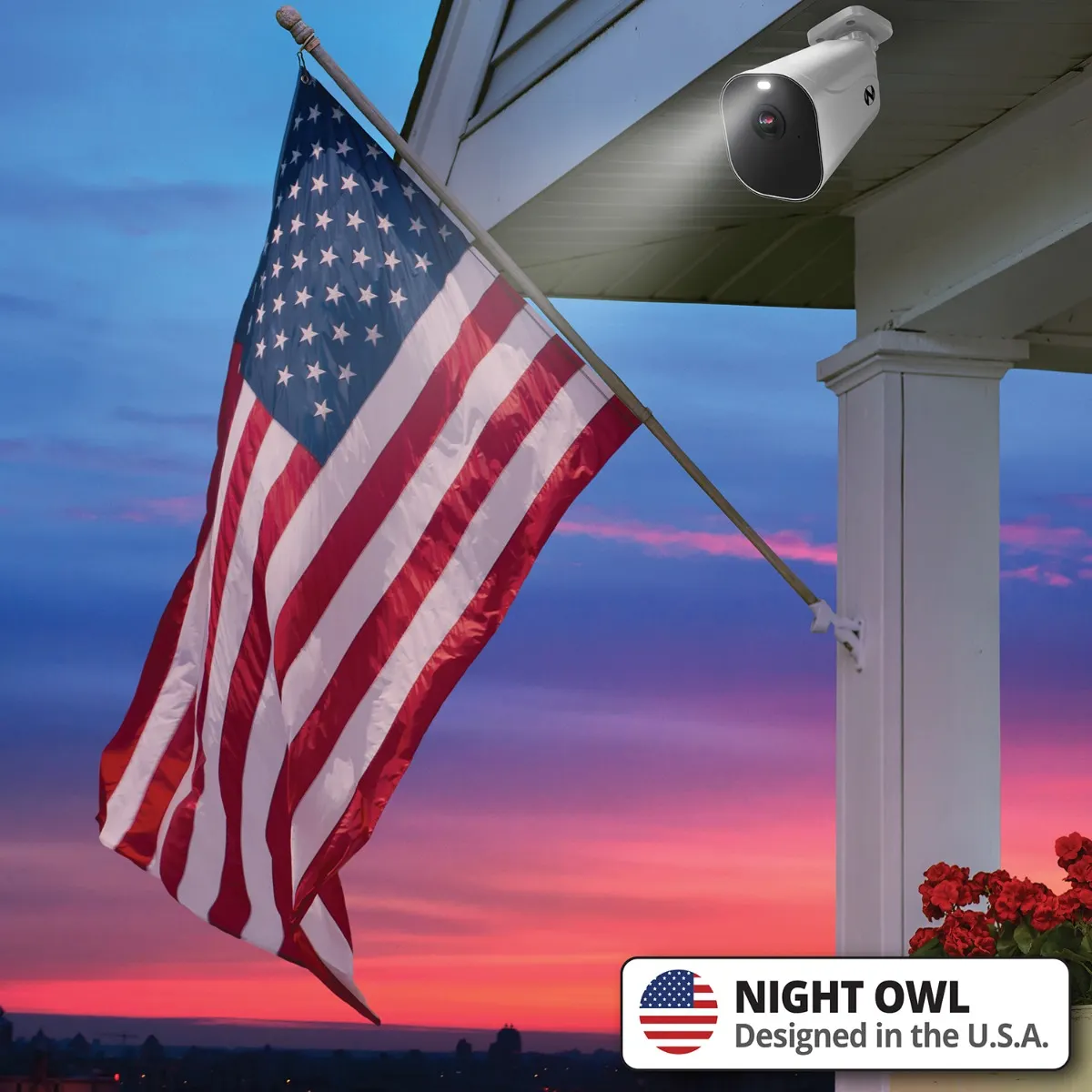 Add On Wire Free Battery 1080p Spotlight Camera with 2-Way Audio - White - Image 4