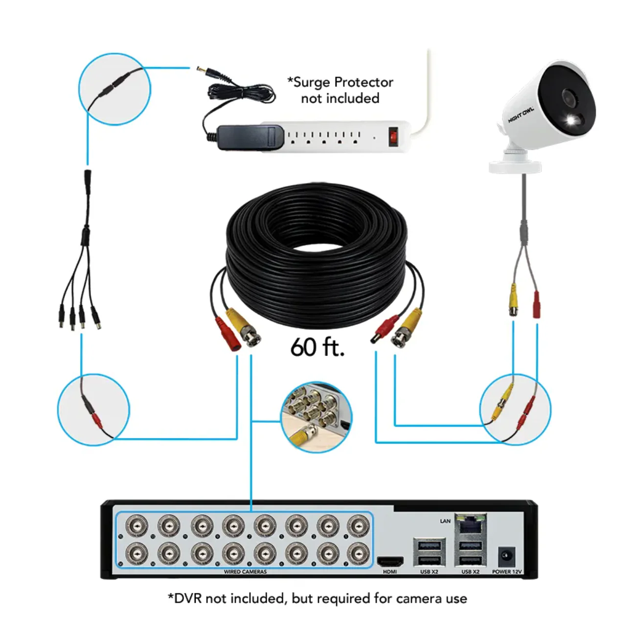 Add On Wired 1080p Spotlight Cameras - 2 Pack - White - Image 4