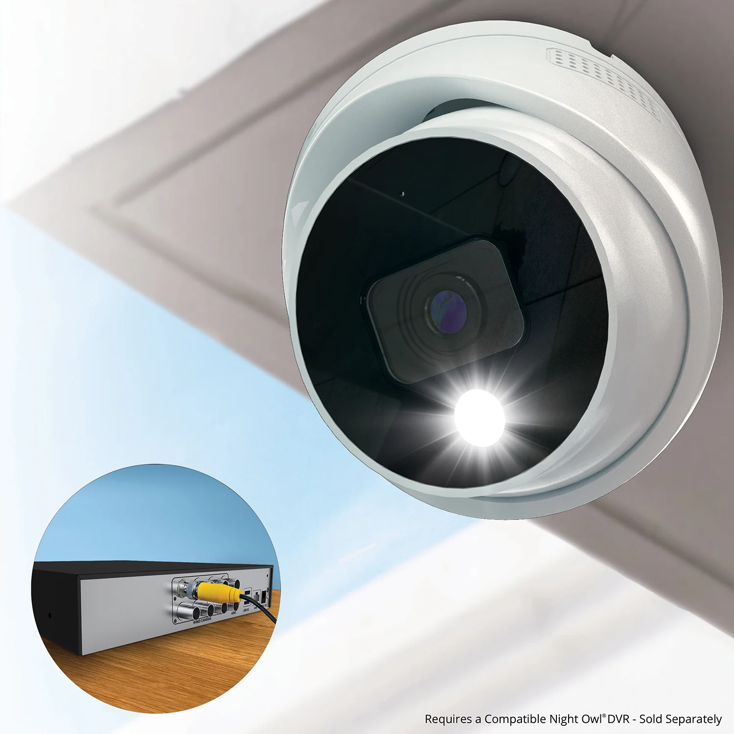Add On Wired 4K Deterrence Dome Cameras with 2-Way Audio - 2 Pack - White - Image 5