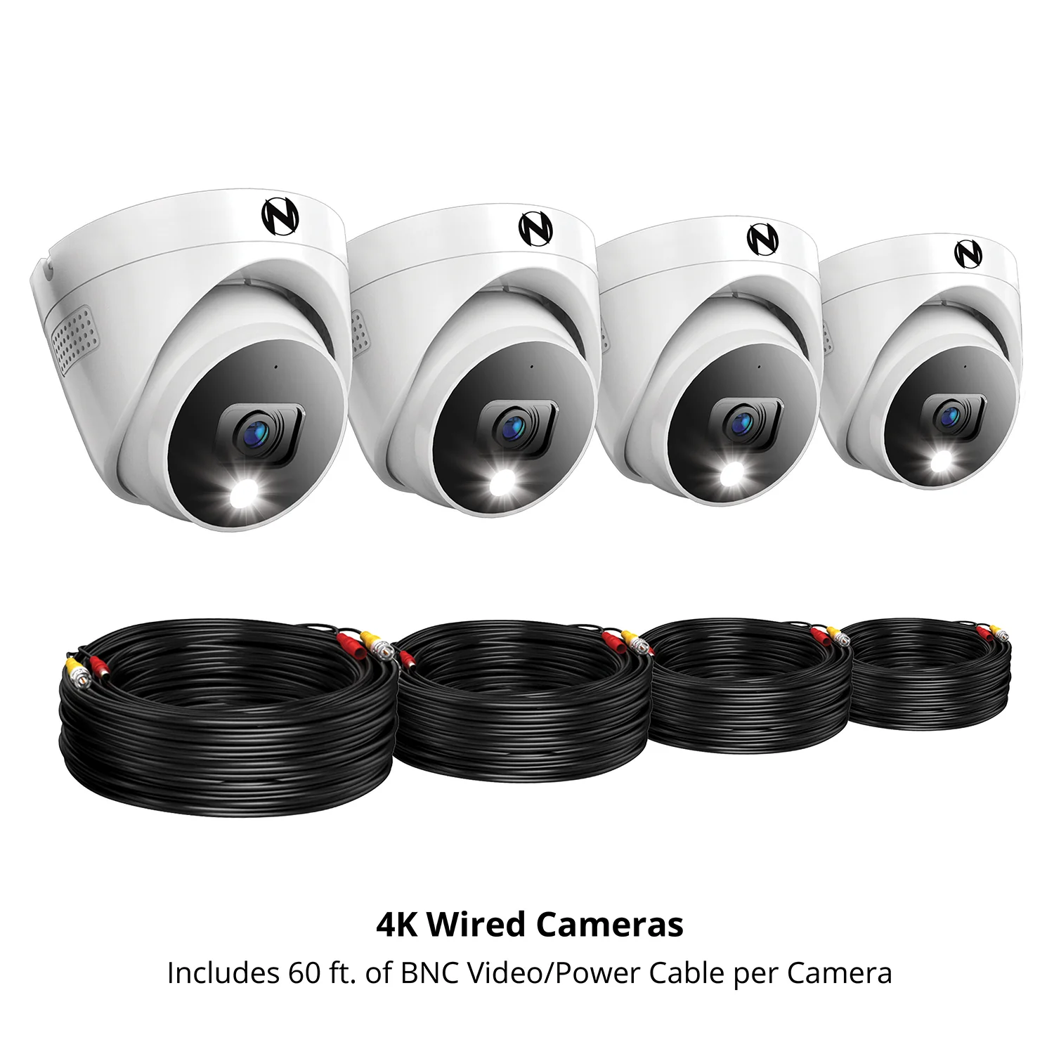 Add On Wired 4K Deterrence Dome Cameras with 2-Way Audio - 4 Pack - White - Image 6