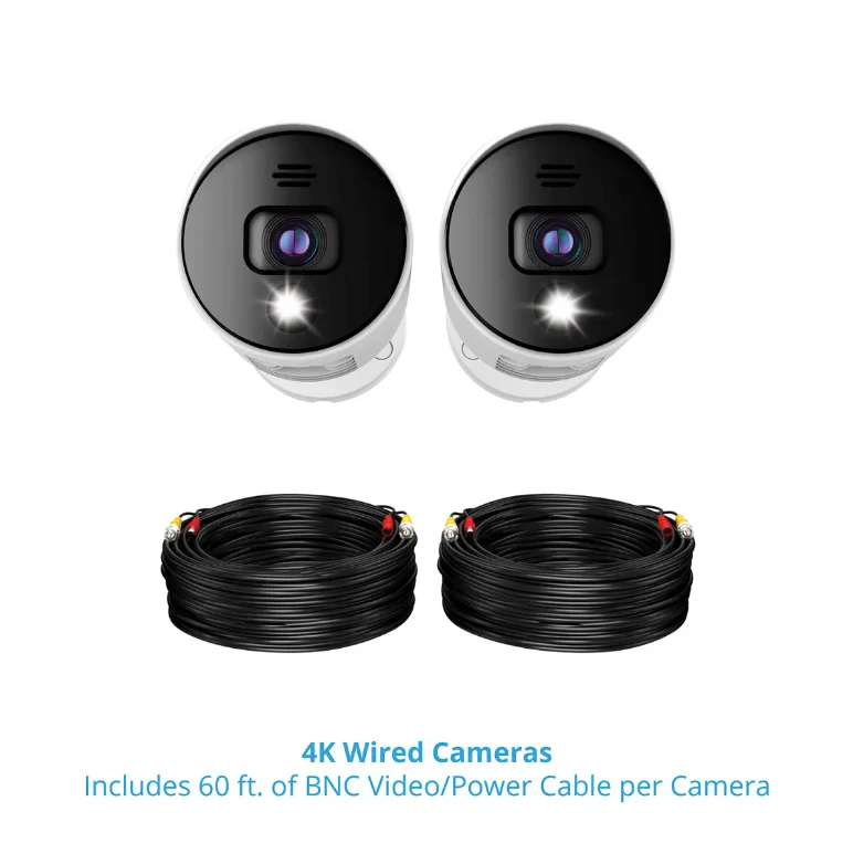 Add On Wired 4K Spotlight Cameras with Audio Alerts and Sirens - 2 Pack - White - Image 7