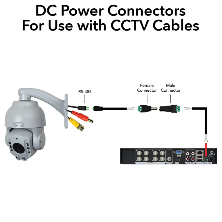 DIY CCTV Male and Female Power DC Connectors for CCTV Cables - 10 Pack - Image 3