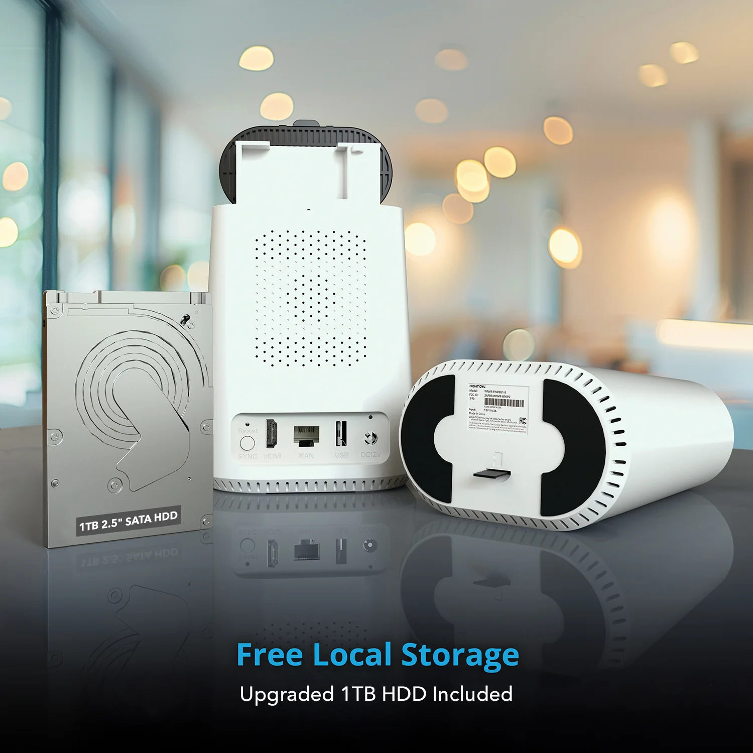 Expandable Wi-Fi Security Hub with 1TB HDD and 4 Plug-In Wi-Fi 4K Deterrence Cameras - Image 9