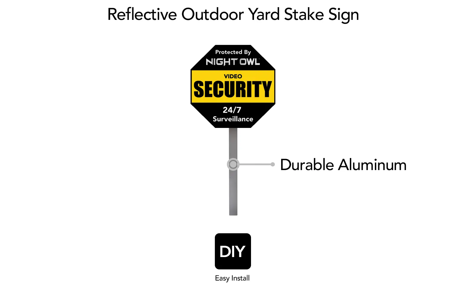 Reflective Outdoor Aluminum Yard Stake Sign and 4 Window Stickers - Image 4