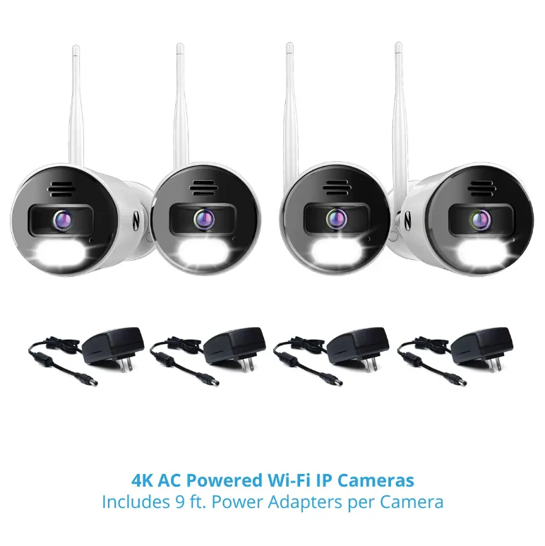 Refurbished 10 Channel 4K Bluetooth Wi-Fi NVR with 1TB Hard Drive and 4 Wi-Fi IP 4K Spotlight Cameras with 2-Way Audio and Audio Alerts and Sirens - Image 12