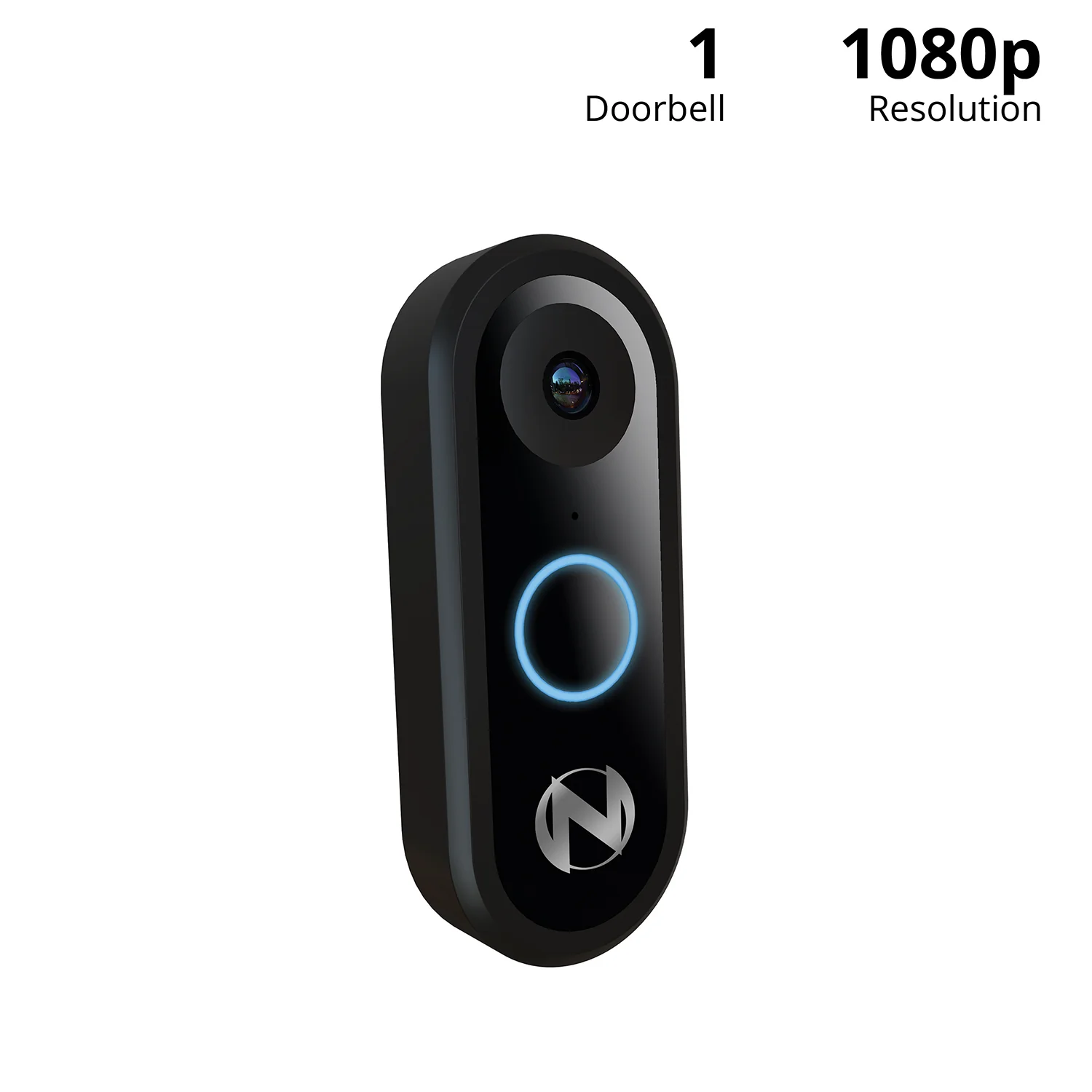 Refurbished 1080p Video Doorbell - Wired - Black - Image 2