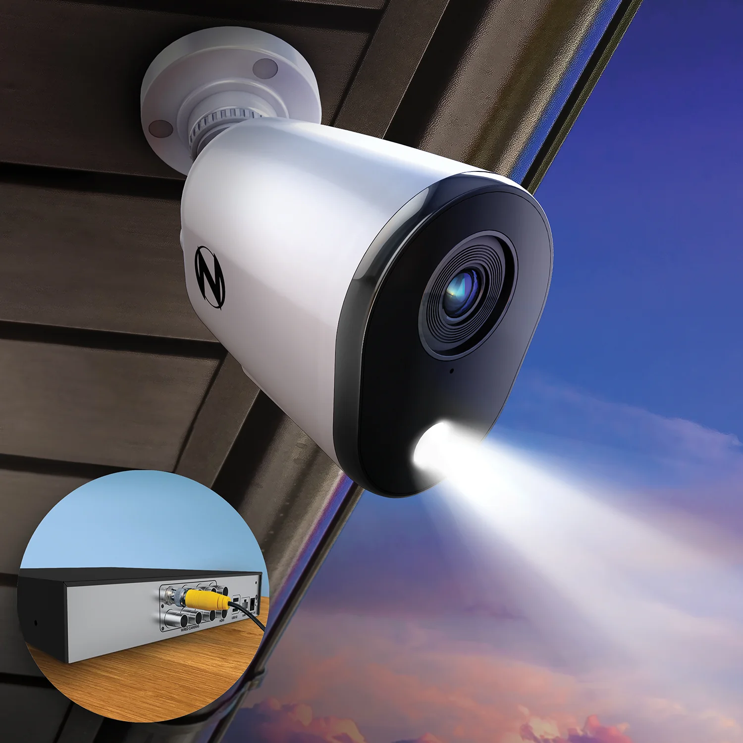 2-Way Audio 12 Channel DVR Security System with 1TB Hard Drive and 4 Wired 4K Deterrence Cameras - Image 7