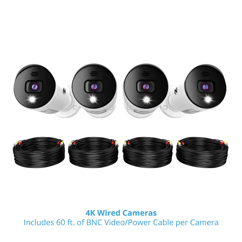 Refurbished 8 Channel 4K Bluetooth DVR with 1TB Hard Drive and 4 Wired 4K Spotlight Cameras with Audio Alerts and Sirens - Image 11