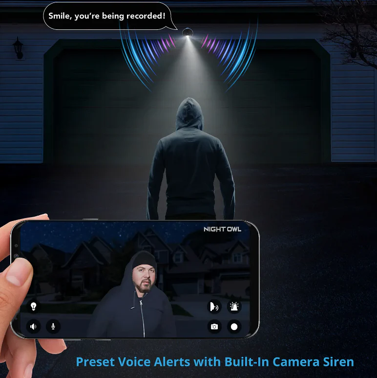 Refurbished 8 Channel 4K Bluetooth DVR with 1TB Hard Drive and 4 Wired 4K Spotlight Cameras with Audio Alerts and Sirens - Image 7