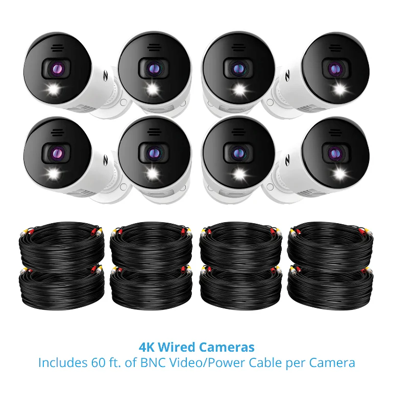 Refurbished 8 Channel 4K Bluetooth DVR with 2TB Hard Drive and 8 Wired 4K Spotlight Cameras with Audio Alerts and Sirens - Image 11