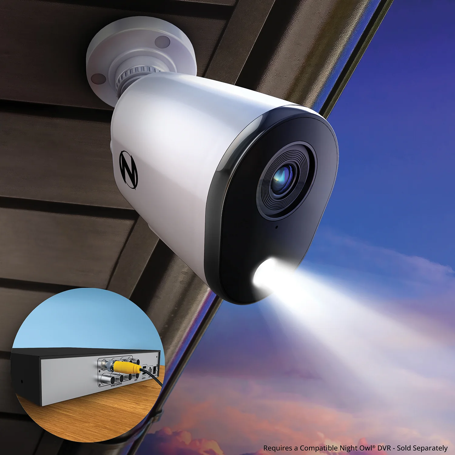 Add On Wired 4K Deterrence Cameras with 2-Way Audio - 2 Pack - White - Image 5