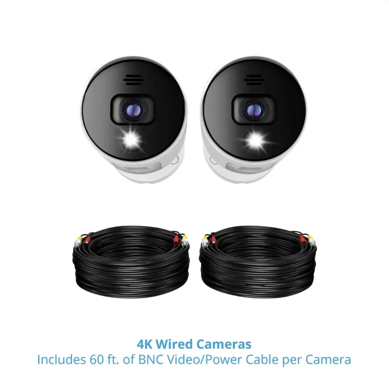 Refurbished Add On Wired 4K Spotlight Cameras with Audio Alerts and Sirens - 2 Pack - White - Image 7
