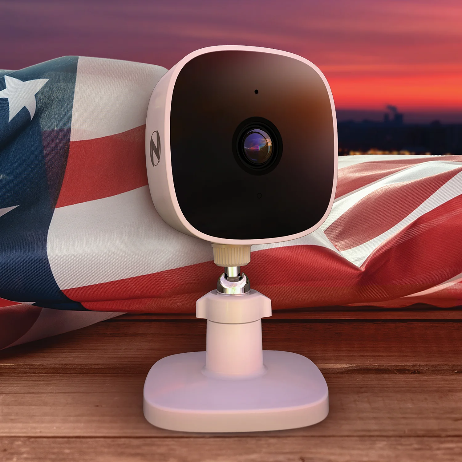 Indoor Wi-Fi IP Plug In 1080p Deterrence Camera with 2-Way Audio - White - Image 3