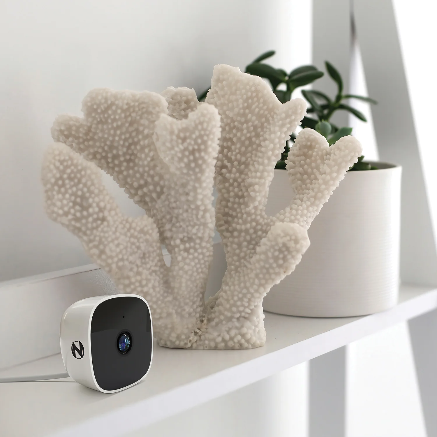 Indoor Wi-Fi IP Plug In 1080p Deterrence Camera with 2-Way Audio - White - Image 5