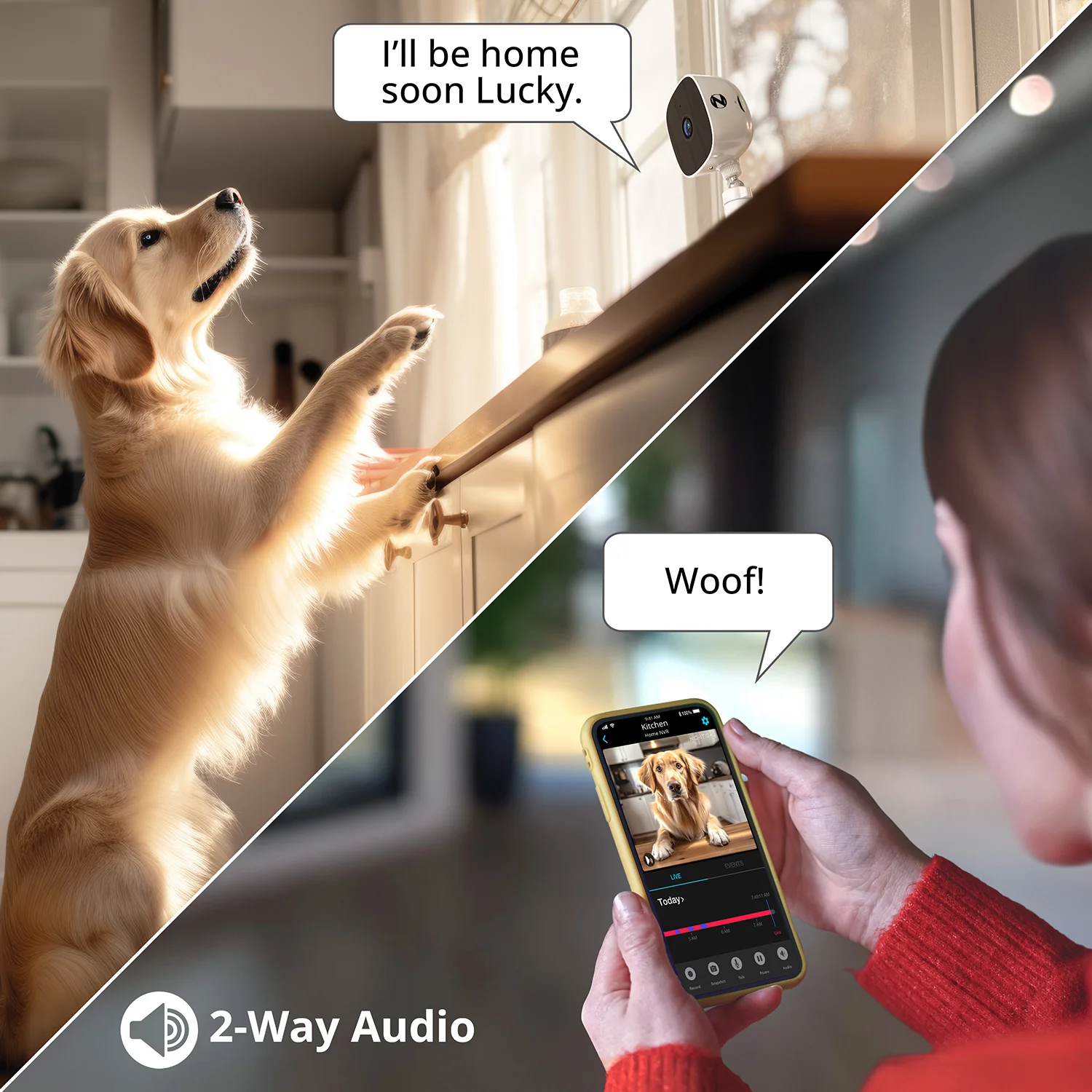 Indoor Wi-Fi IP Plug In 1080p Deterrence Camera with 2-Way Audio - White - Image 8