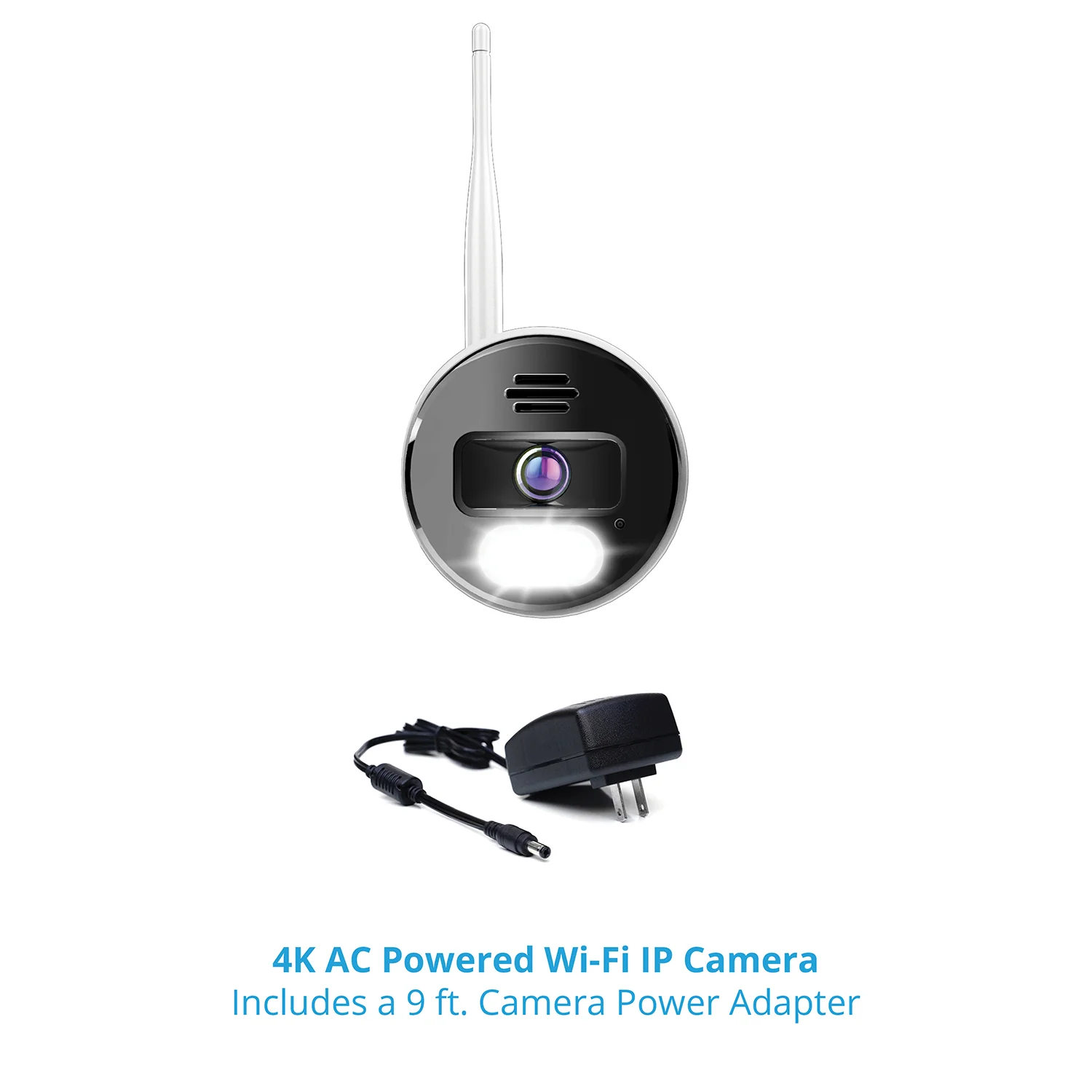 Refurbished Wi-Fi IP Plug In 4K Spotlight Camera with 2-Way Audio and Audio Alerts and Siren - White - Image 11