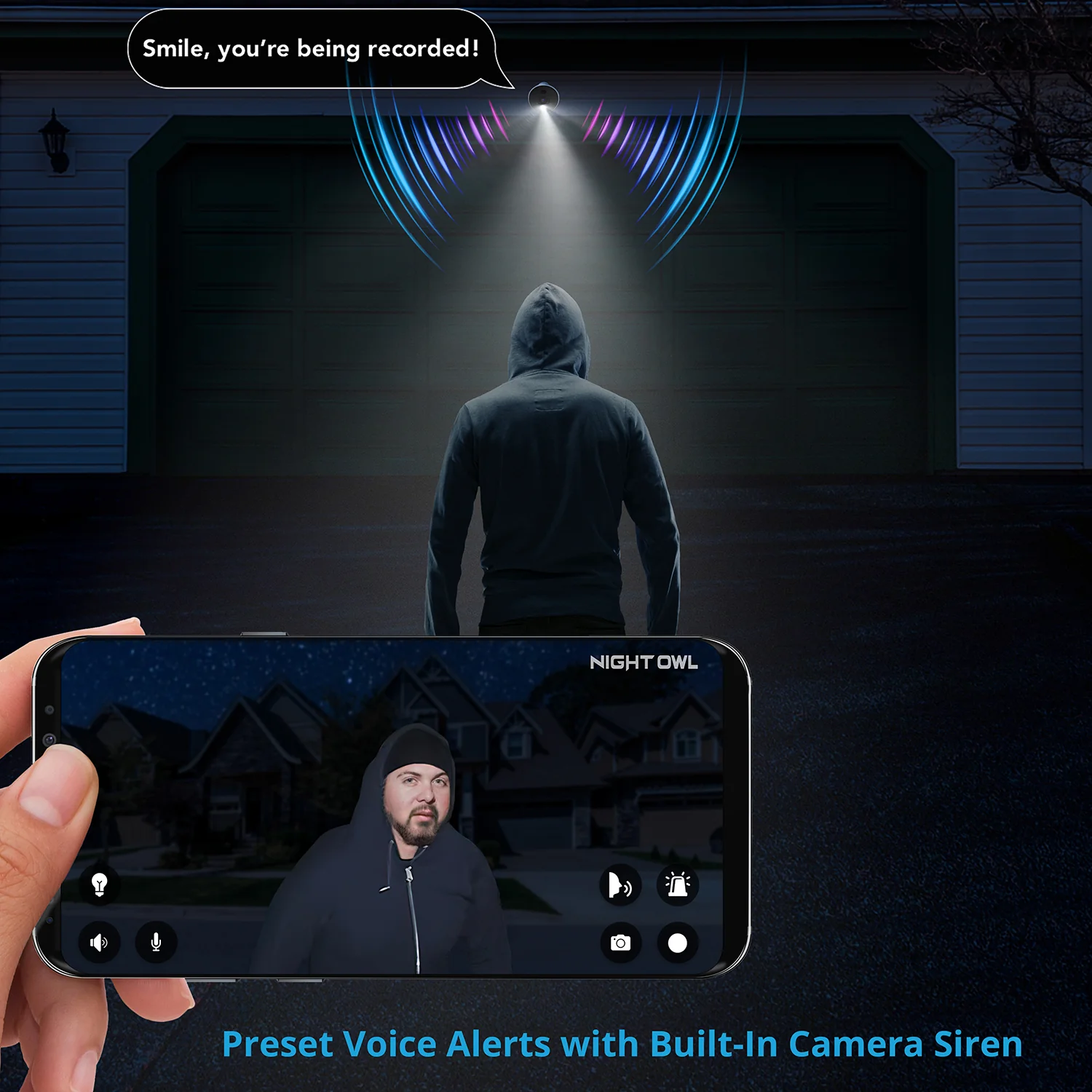 Refurbished Wi-Fi IP Plug In 4K Spotlight Camera with 2-Way Audio and Audio Alerts and Siren - White - Image 8