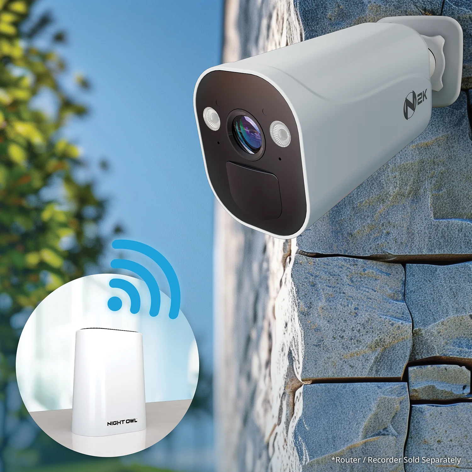 Refurbished Wire Free (Battery) 2K Spotlight Camera with 2-Way Audio and Audio Alerts and Siren - White - Image 5
