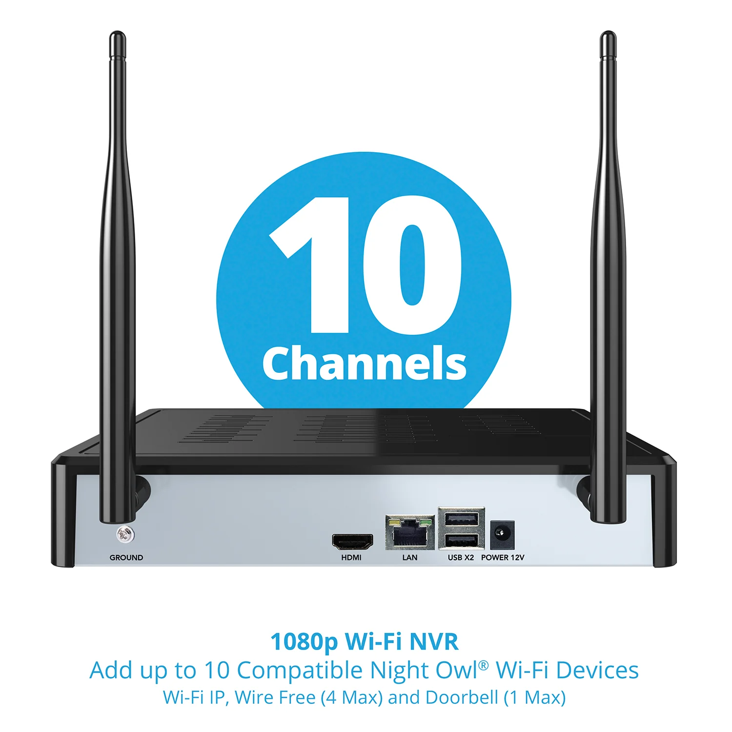 Wi-Fi 1080p NVR with 1 TB HDD 3 Battery 1080p Wi-Fi Cameras with 2 Batteries per camera - WNIP2 Series - Image 6