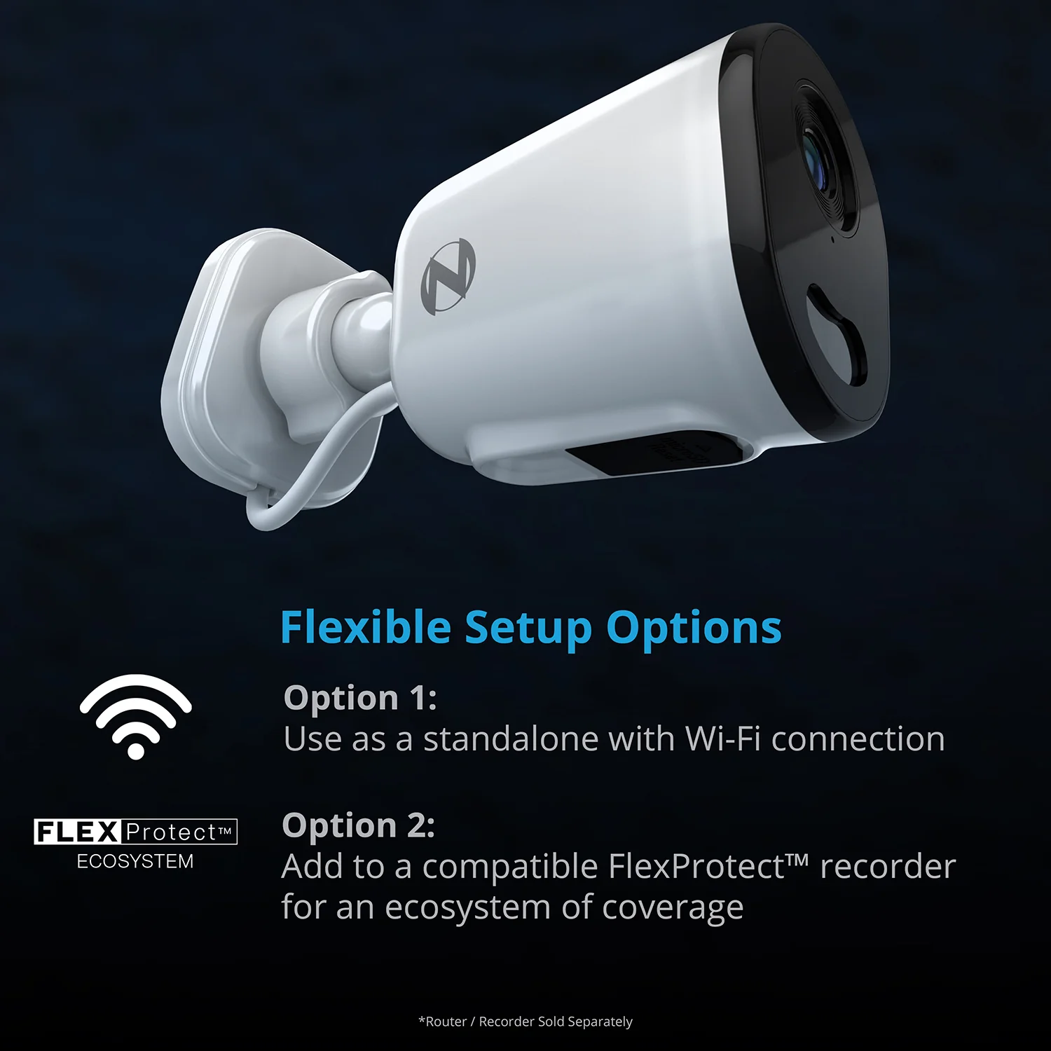 Wi-Fi IP Plug In 2K HD Deterrence Camera with 2-Way Audio and Audio Alerts and Siren - White - Image 6
