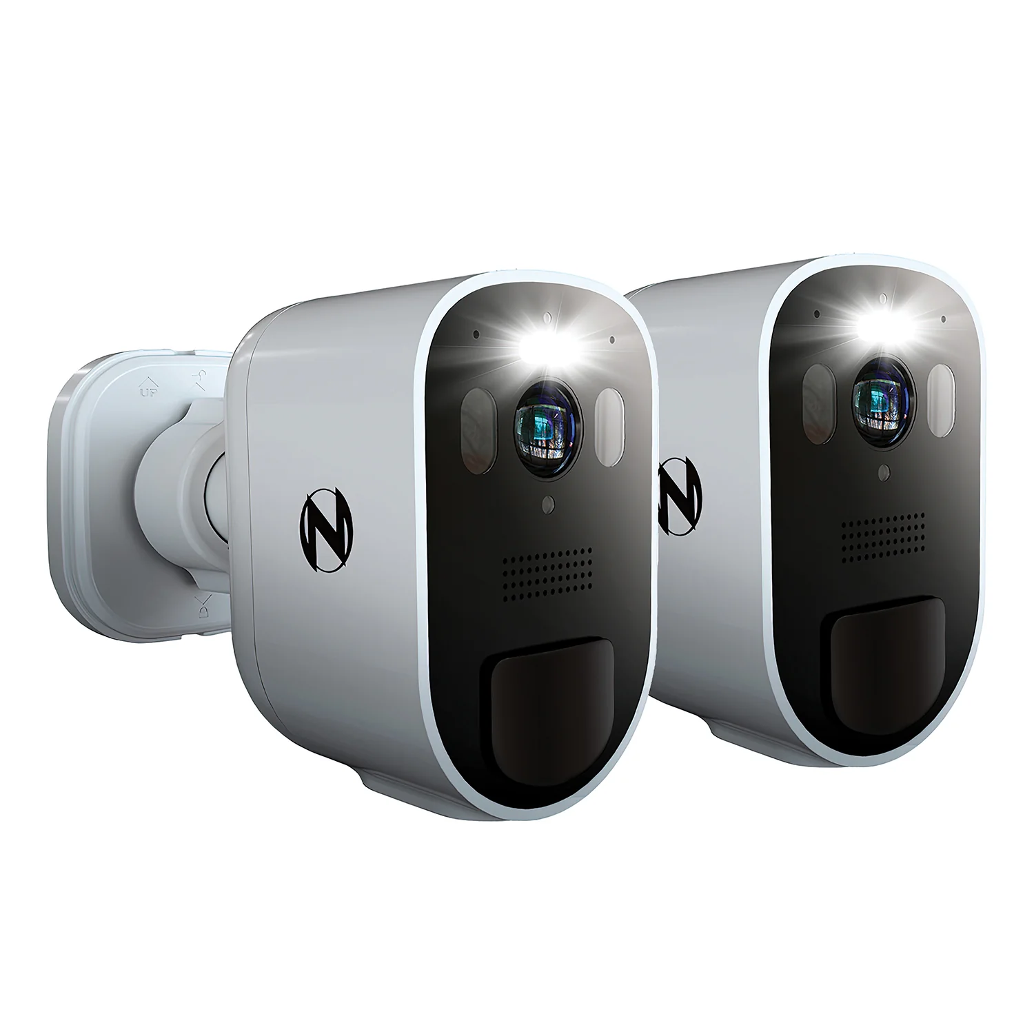 Wire Free 2K Spotlight Camera with 2-Way Audio - 2 Pack - White