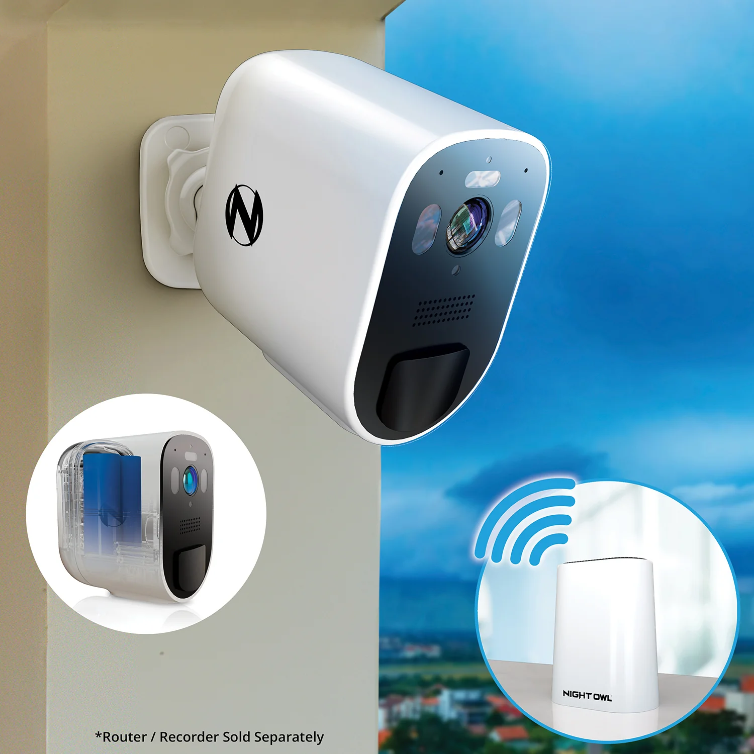 Wire Free 2K Spotlight Camera with 2-Way Audio - White - Image 5